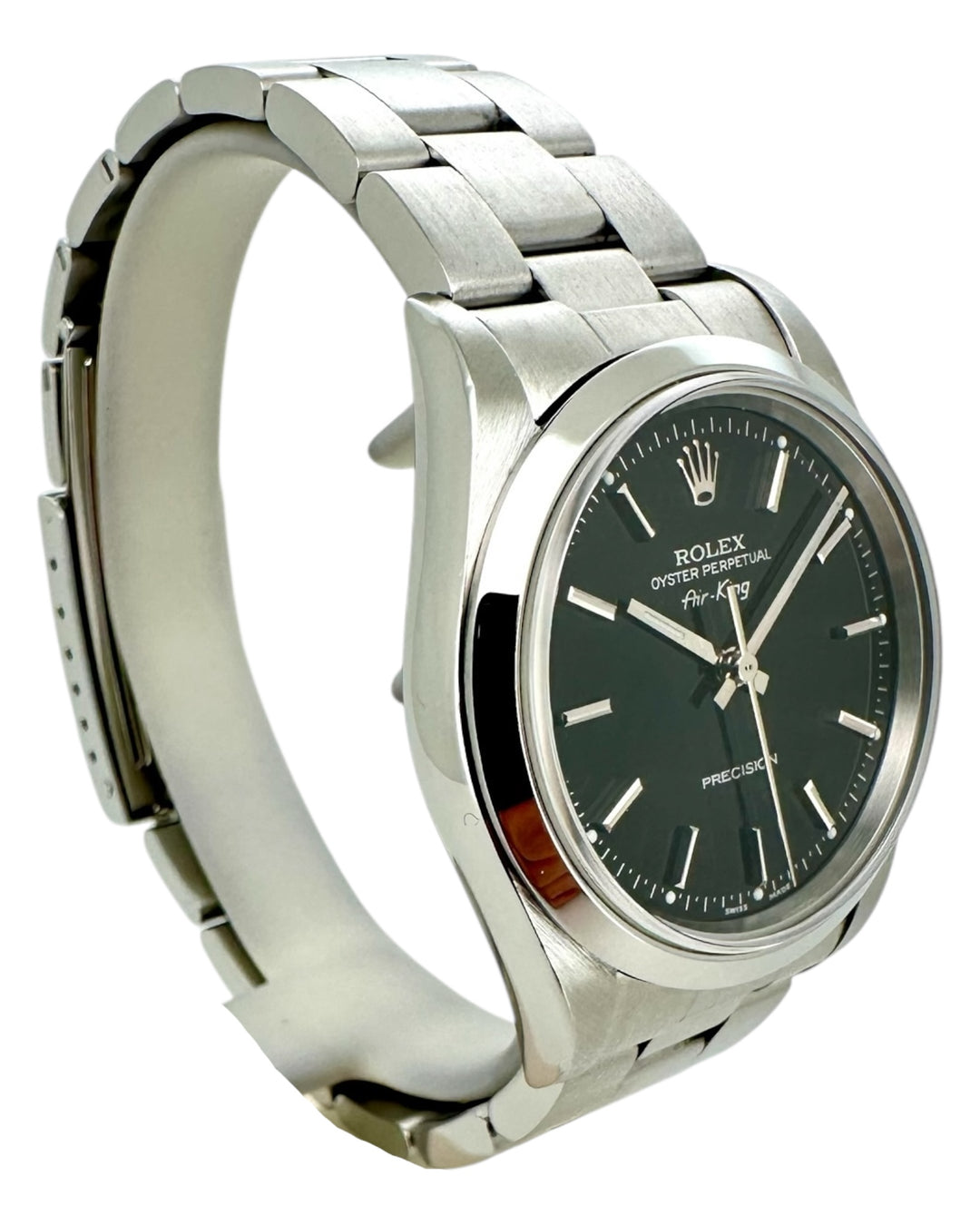Rolex Air-King Schwarzes Zifferblatt Referenz 14000M