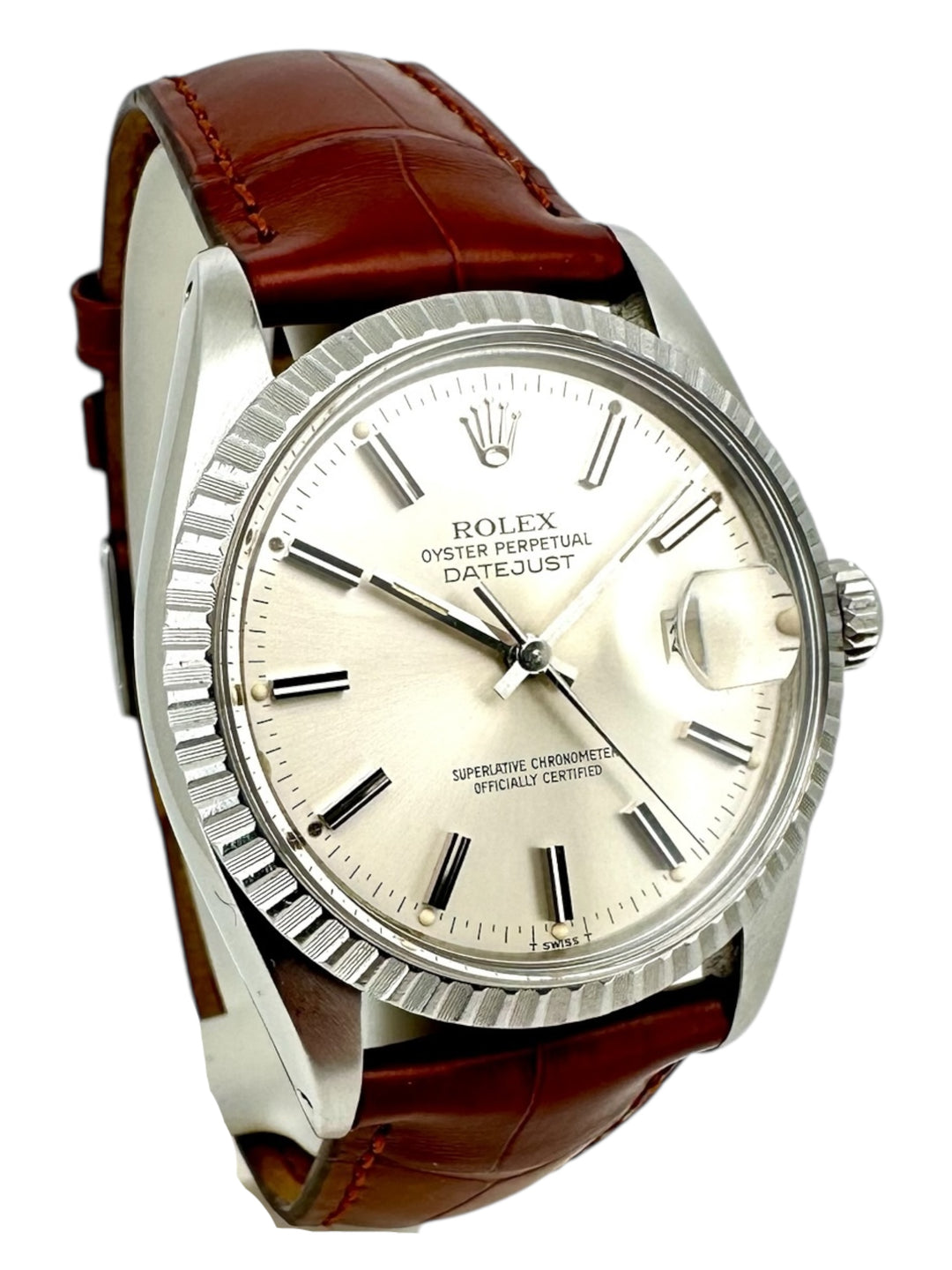 Datejust 36 mm Stahl Lederband Referenz 16030