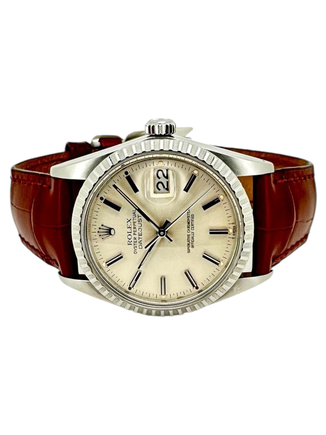 Datejust 36 mm Stahl Lederband Referenz 16030