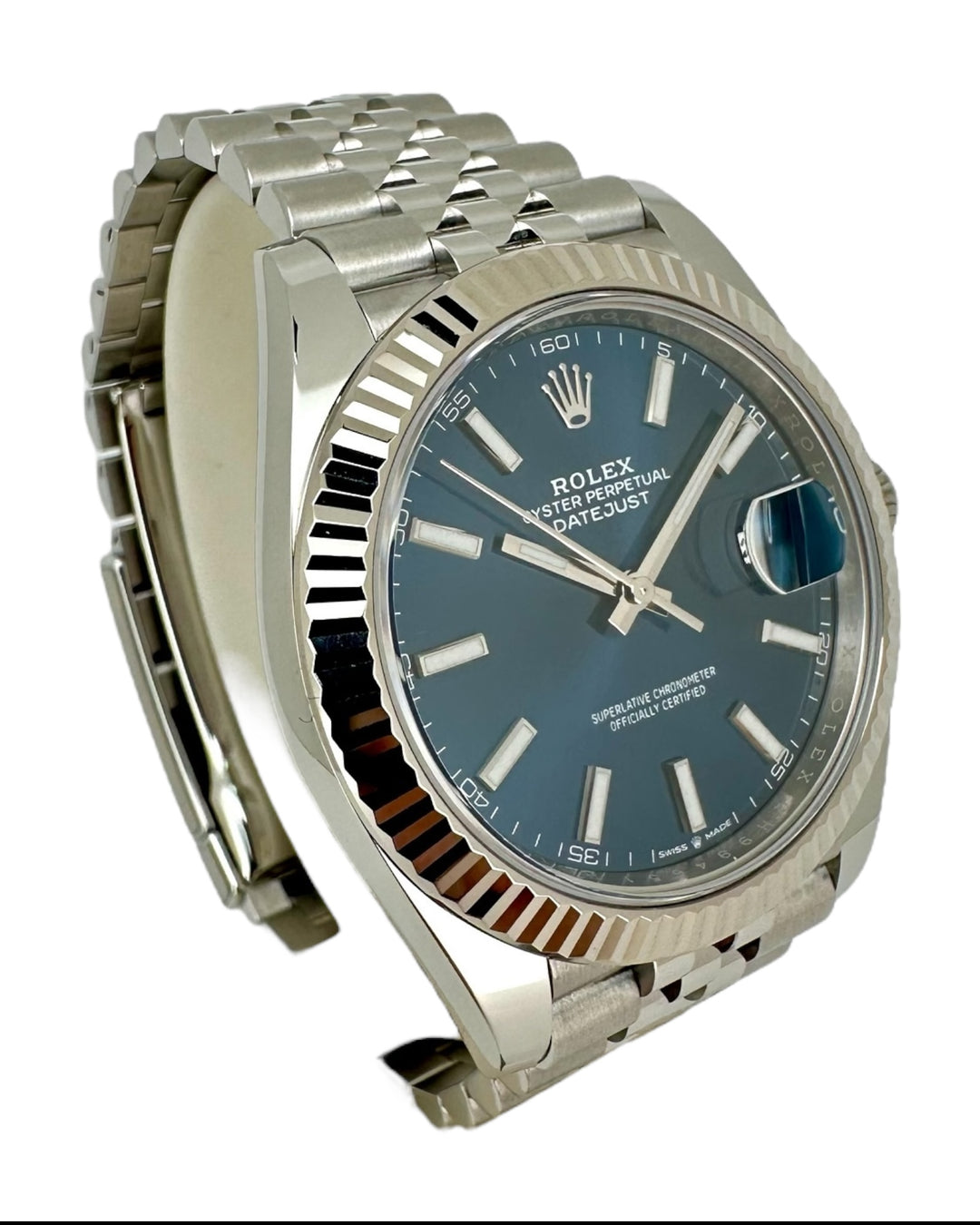 Rolex Datejust 41 mm Blaues Zifferblatt Jubilee Referenz 126334