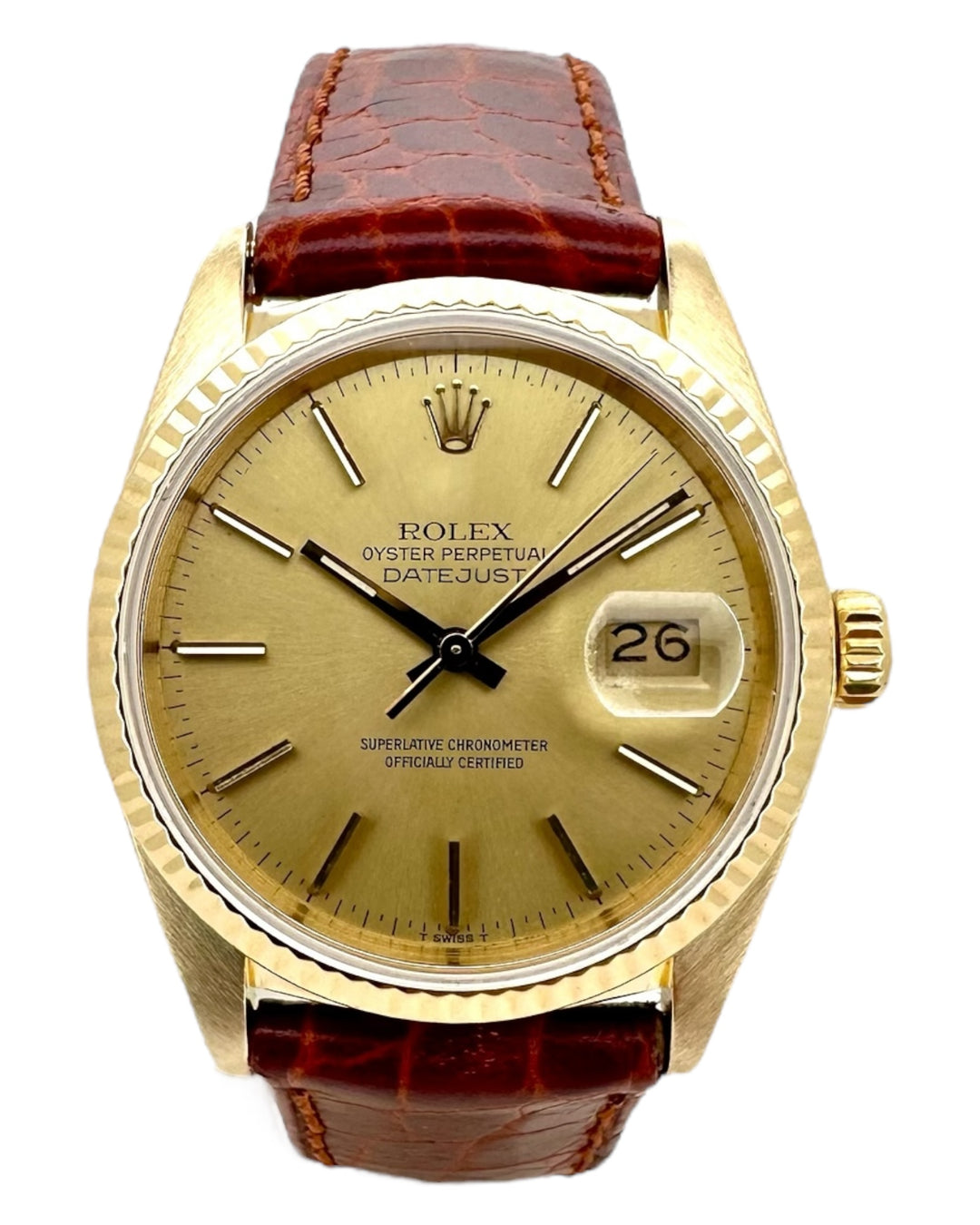 Rolex Datejust 36 mm 18k Gold Referenz 16018