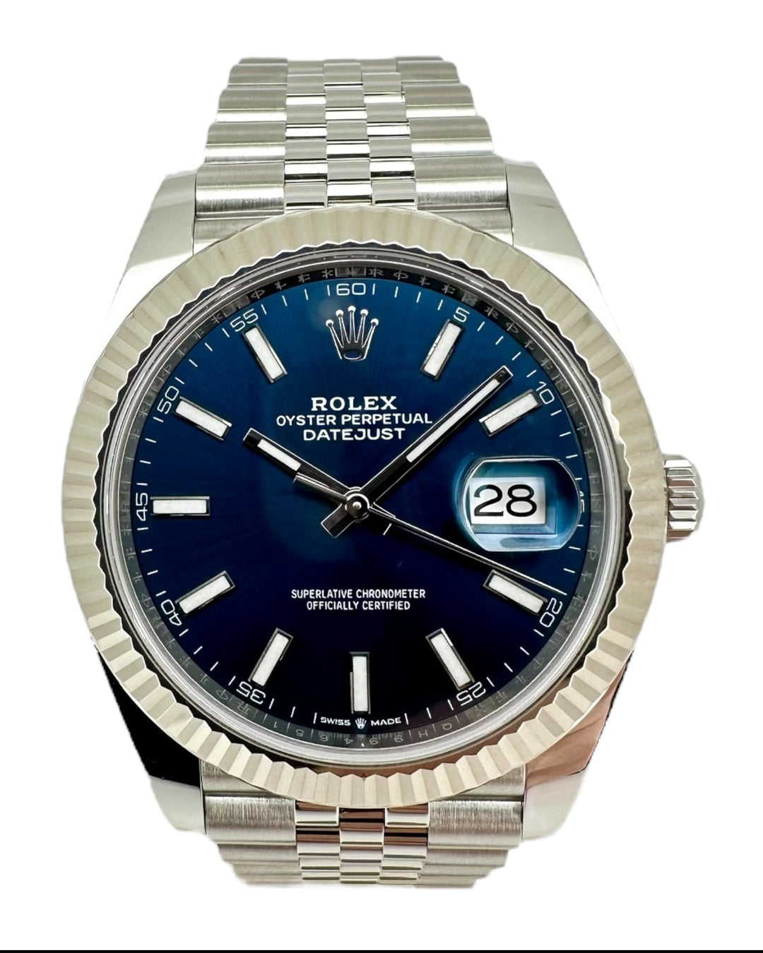Rolex Datejust 41 mm Blaues Zifferblatt Jubilee Referenz 126334