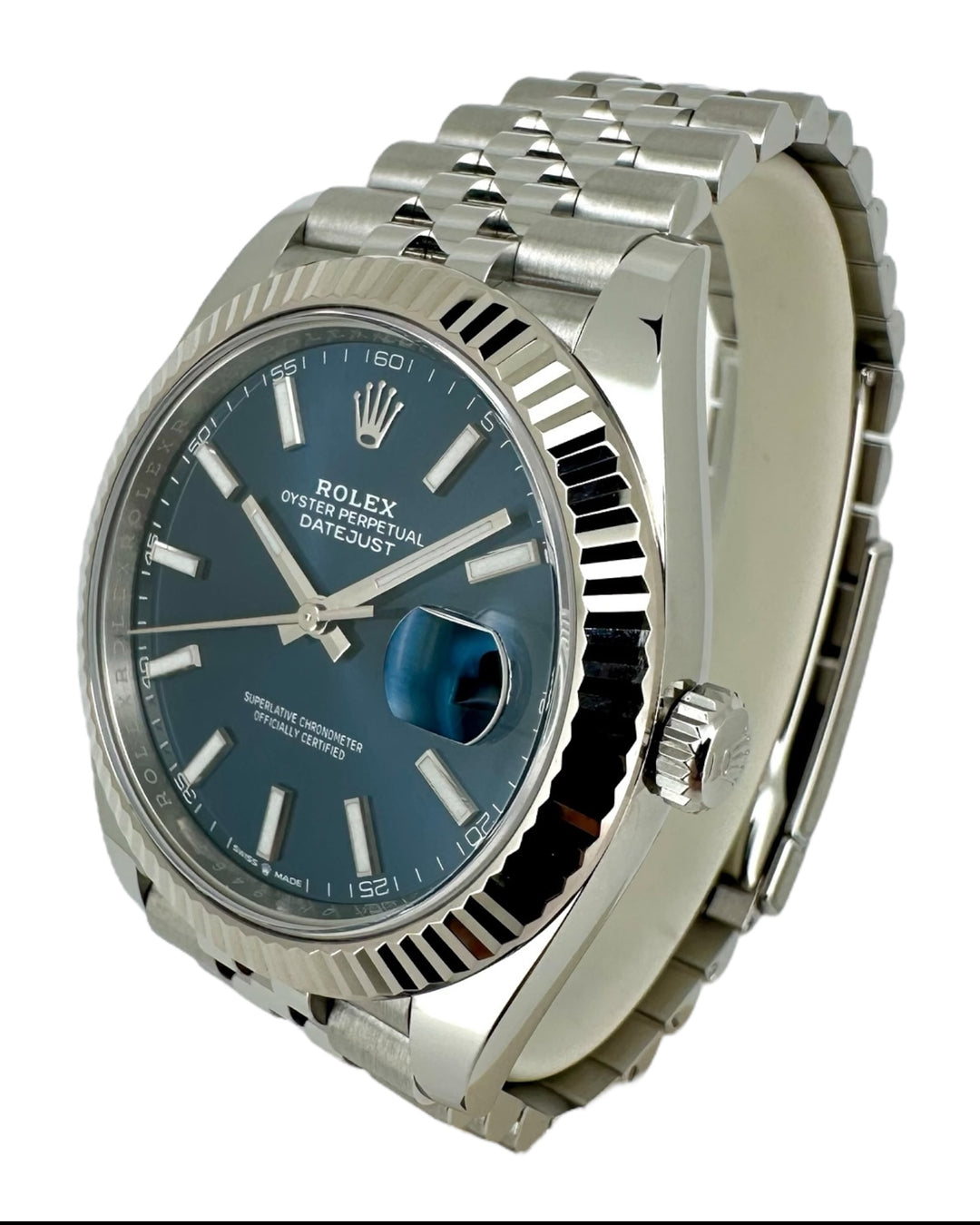 Rolex Datejust 41 mm Blaues Zifferblatt Jubilee Referenz 126334