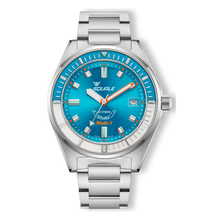 Squale Matic S Light Blue Edelstahlband MATICLBWLB.SSBX – Taucheruhr Edelstahl 39,5 mm, Zifferblatt Blau, Edelstahlband