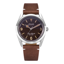Nivada Grenchen Super Antarctic 3.6.9 Tropical 32031A – Herrenuhr Edelstahl 38 mm mit schwarzem Zifferblatt und Edelstahlarmband