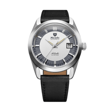 Nivada Grenchen Antarctic Glacier 38mm 32063A17 - Lederarmband Schwarz