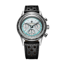 Nivada Grenchen Chronoking Racing Grey 38mm 87056Q10 - Racing-Armband Schwarz