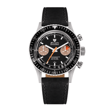 Nivada Grenchen Chronomaster Orange Boy 38mm 86012WM03LC - Lederarmband Schwarz