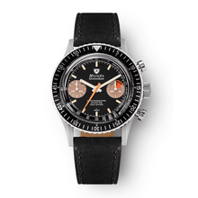 Nivada Grenchen Chronomaster Orange Boy Inter.Bezel Manual 38mm 86012M03LC - Lederarmband Schwarz