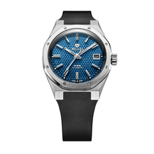 Nivada Grenchen F77 SST Blue MK2 38mm 69013A77-DR - Kautschukarmband Schwarz Mit Datum