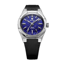 Nivada Grenchen F77 SST Lapis Lazuli MK1 37mm 68009A77-BC - Textilarmband Klettverschluss
