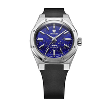 Nivada Grenchen F77 SST Lapis Lazuli MK2 38mm 68048A77-DR - Kautschukarmband Schwarz