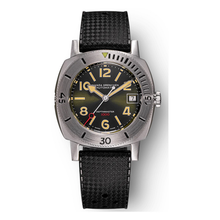 Nivada Grenchen Depthmaster Numerals Date Green 14103A – Herrenuhr Edelstahl 39 mm mit grünem Zifferblatt und Kautschukarmband