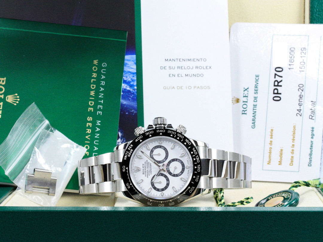 116500LN_RLX_Daytona_White_Dial_LC150_Sevice_Papers_Serial_OPR70XXX_0