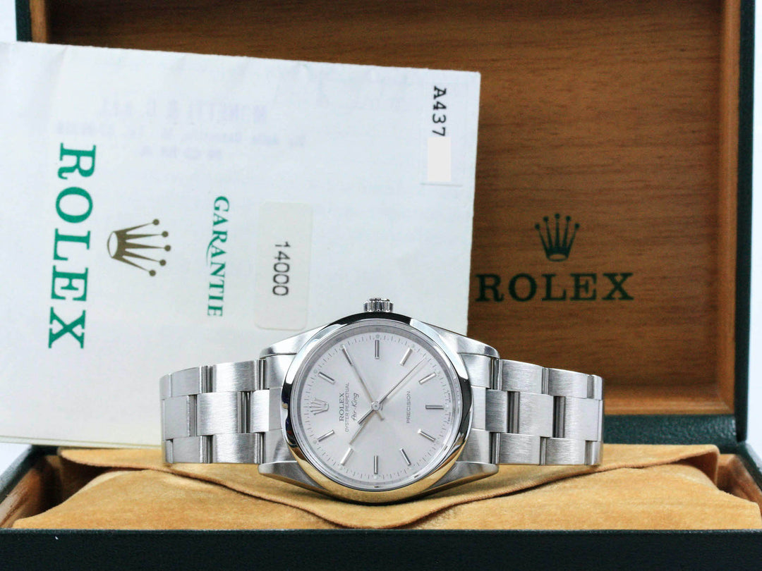 14000_RLX_Air_King_Stahl_Silver_Dial_FSet_Serial_A437XXX_LC170_1999_0