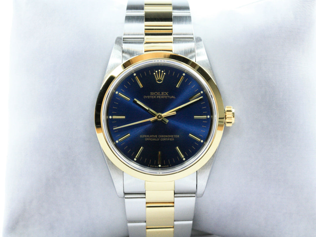 14203_RLX_Oyster_Perpetual_Bicolor_Blue_Dial_FSet_X-Serie_LC178_4-scaled