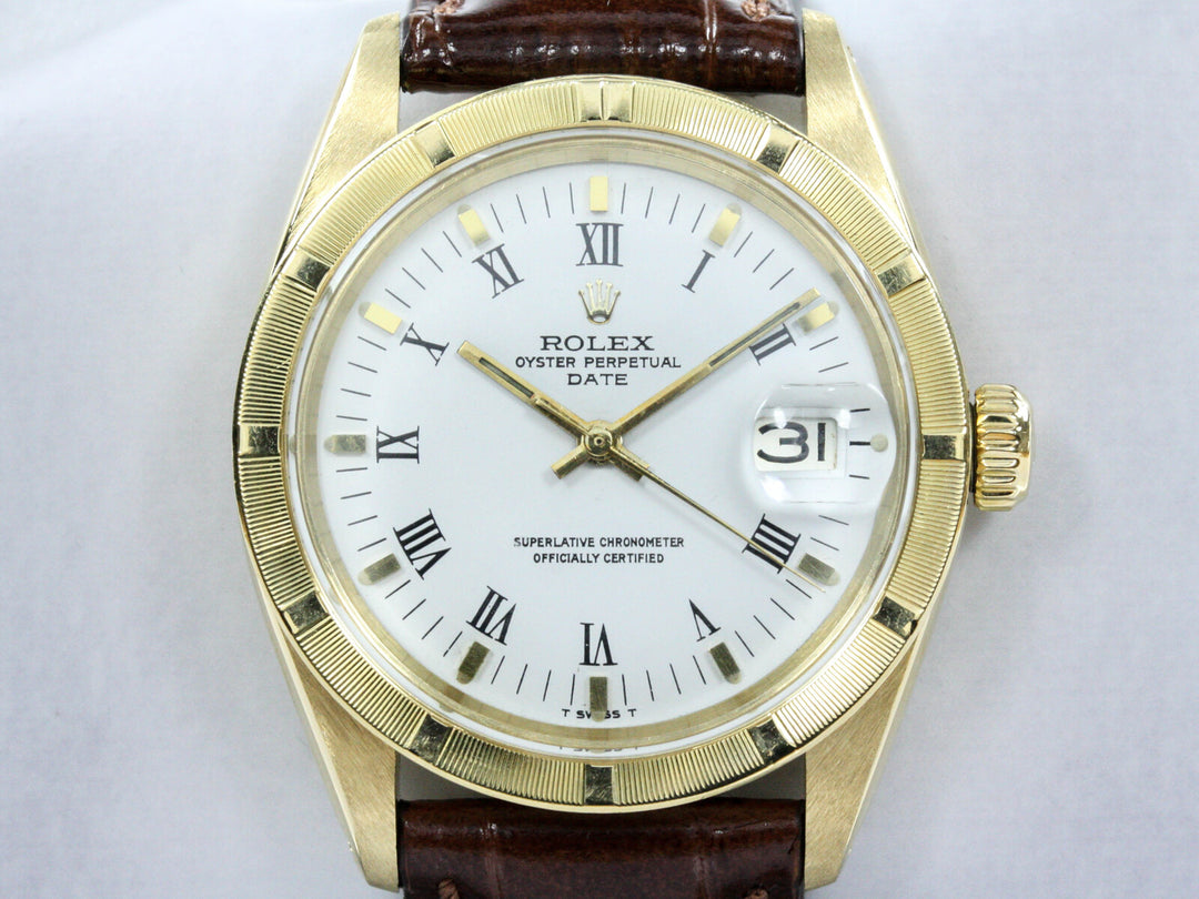 1501_RLX_Date_34mm_18k_GGold_Leder_White_Dial_1983_Serial_7386XXX_1