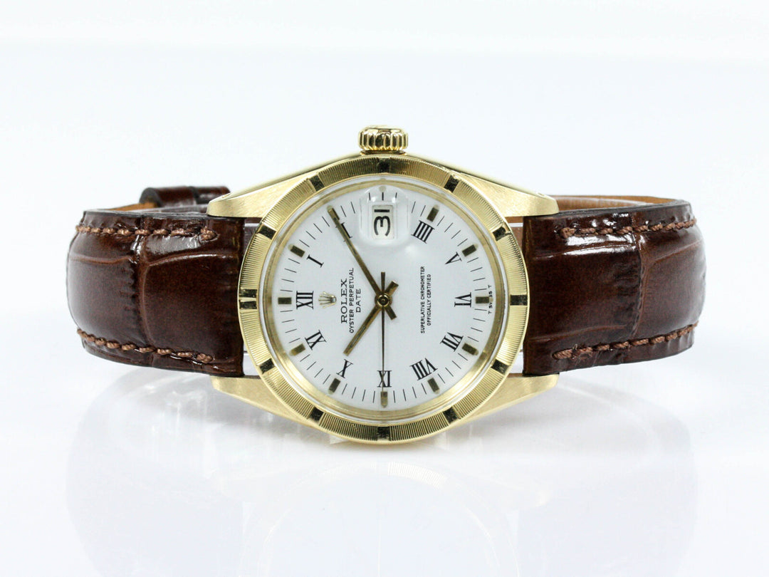 1501_RLX_Date_34mm_18k_GGold_Leder_White_Dial_1983_Serial_7386XXX_7