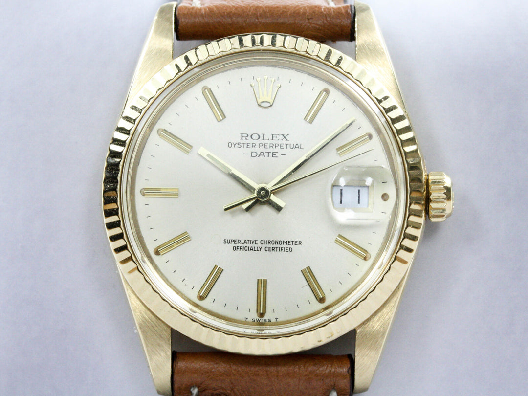 15038_RLX_Date_18k_GGold_Quickset_Champagne_Dial_Serial_R715XXX_Leder_Strauß_1