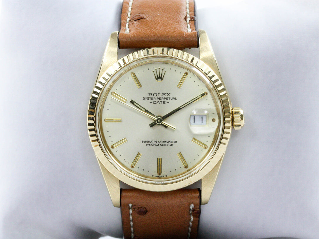 15038_RLX_Date_18k_GGold_Quickset_Champagne_Dial_Serial_R715XXX_Leder_Strauß_4