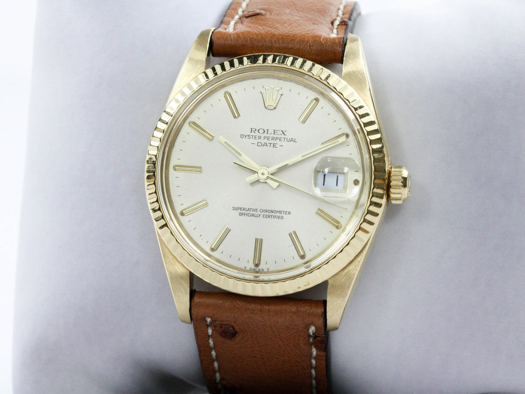 15038_RLX_Date_18k_GGold_Quickset_Champagne_Dial_Serial_R715XXX_Leder_Strauß_5