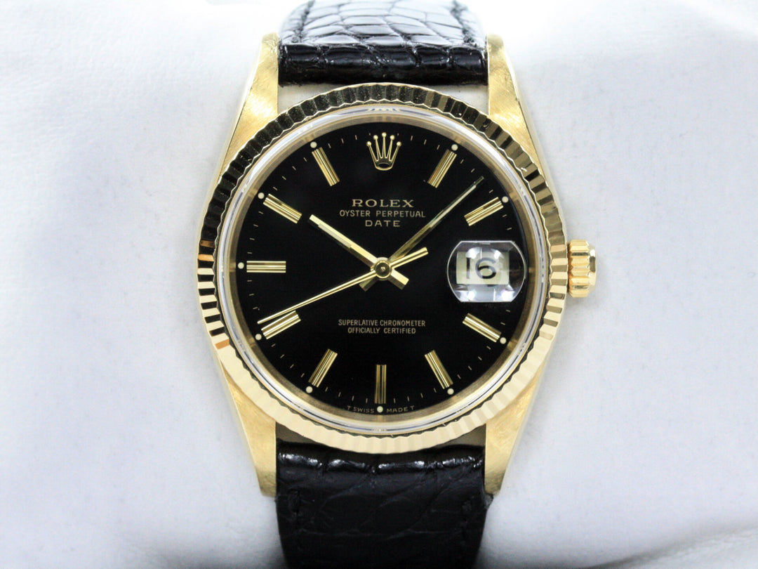15238_RLX_Date_18k_GGold_Leder_18k_GGold_Dornschließe_Serial_E625XXX_Jahr_1990_1