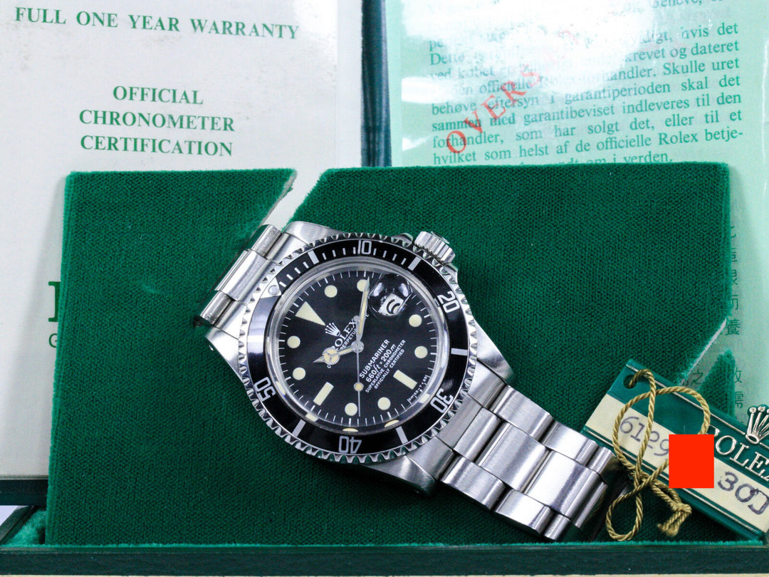 1680_RLX_Submariner_Date_40mm_Acrylglas_Bj.1980_Tritium_Dial_Hands_Serial_6129XXX_FSet_0