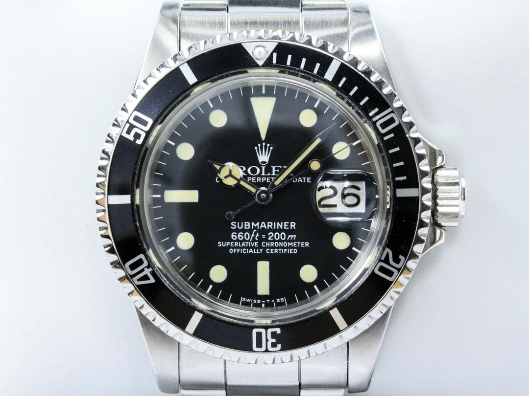 1680_RLX_Submariner_Date_40mm_Acrylglas_Bj.1980_Tritium_Dial_Hands_Serial_6129XXX_FSet_1