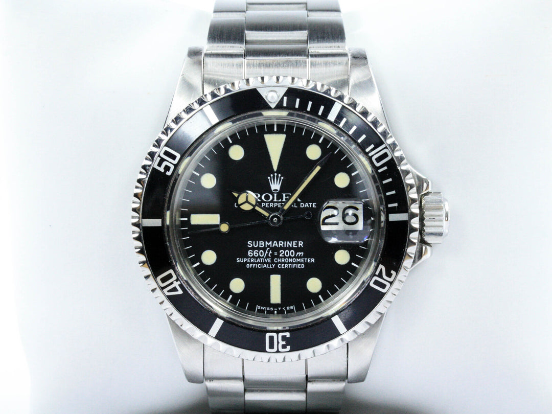 1680_RLX_Submariner_Date_40mm_Acrylglas_Bj.1980_Tritium_Dial_Hands_Serial_6129XXX_FSet_7