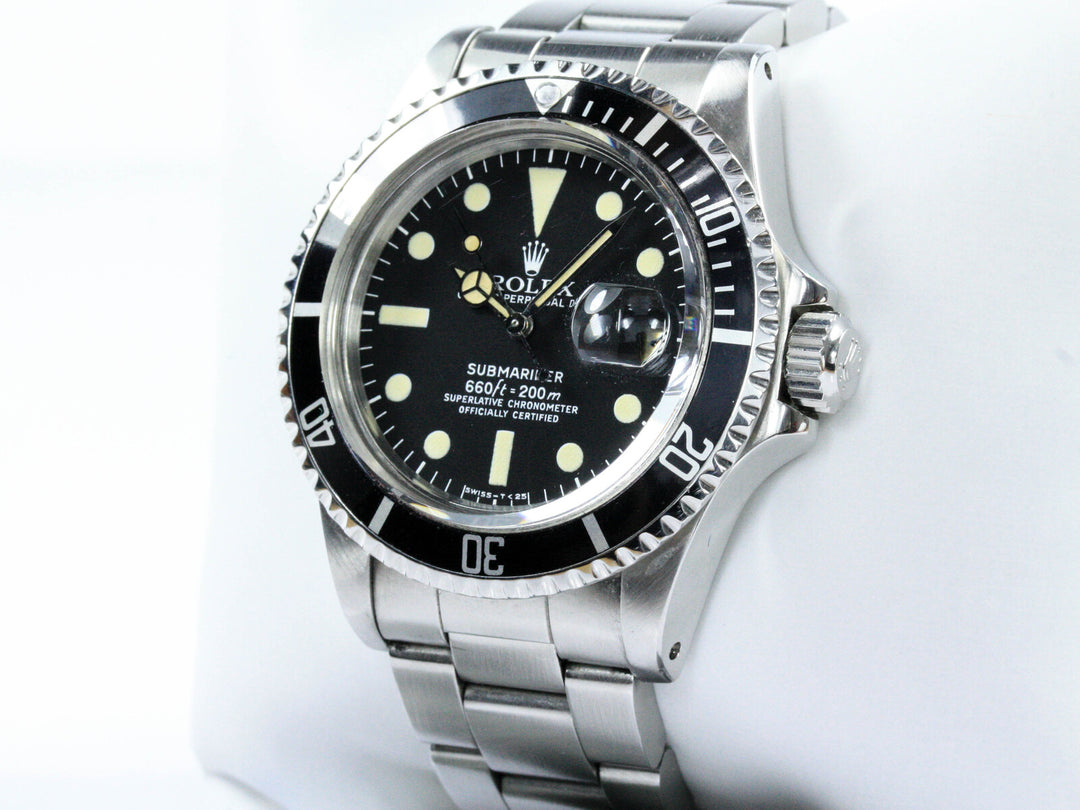 1680_RLX_Submariner_Date_40mm_Acrylglas_Bj.1980_Tritium_Dial_Hands_Serial_6129XXX_FSet_8