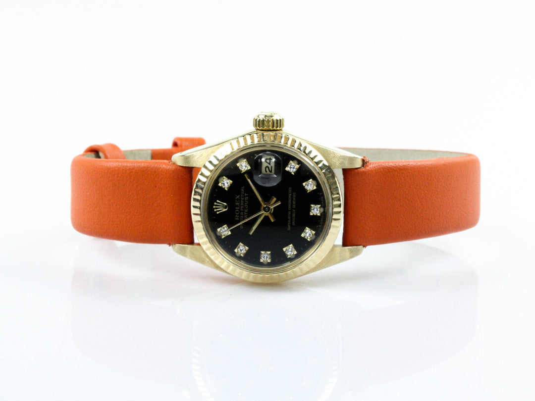 6927_RLX_Datejust_Lady_18k_GGold_Black_Diamond_Dial_Leather_Serial_4467XXX_Bj_1976_8