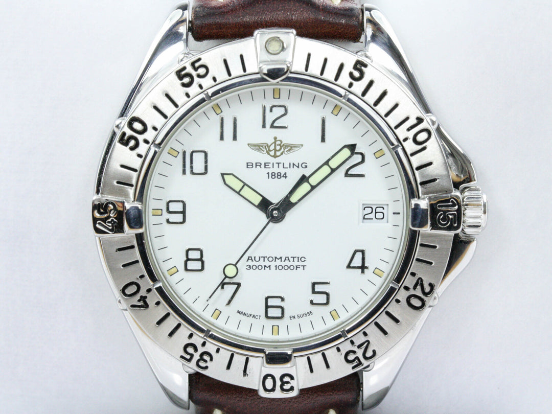 A17035_Breitling_Colt_Automatik_Stahl_Leder_White_Dial_Serial_44XX_1