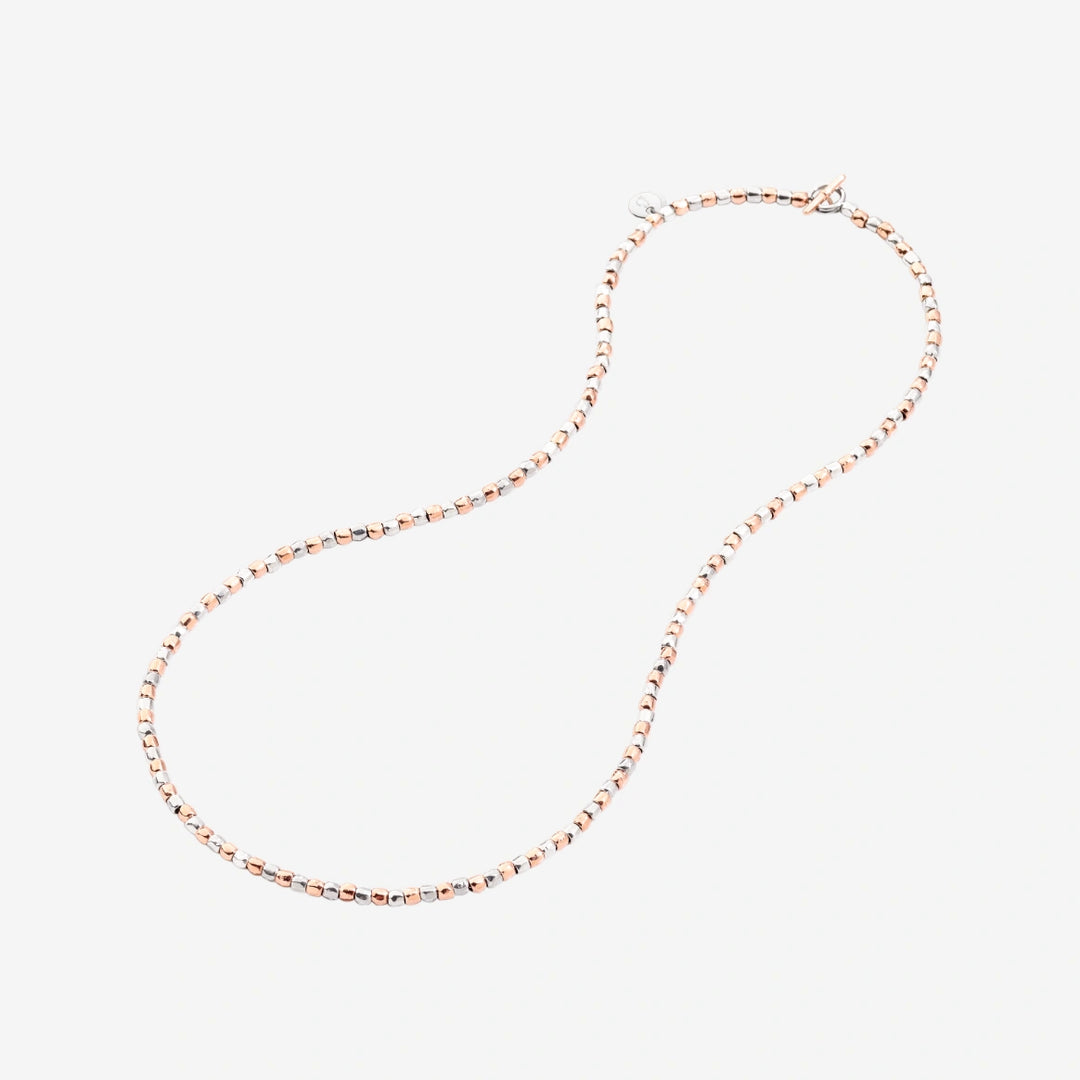 DCC0002_GRANX_G9AMX_020_Dodo_mini-granelli-necklace-9k-rose-gold-silver-steel