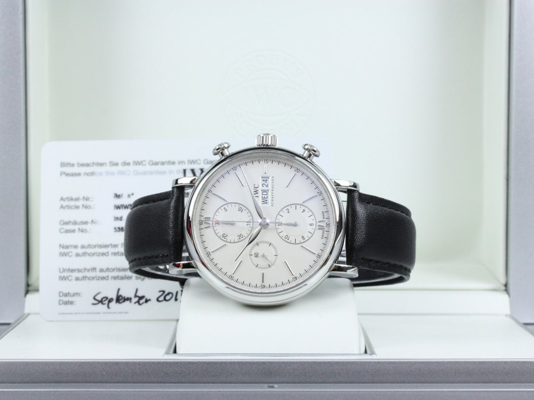 IW391007_IWC_Portofino_Chronograph_Leder_White_Dial_Silve_Hands_Fullset_2015_0-scaled