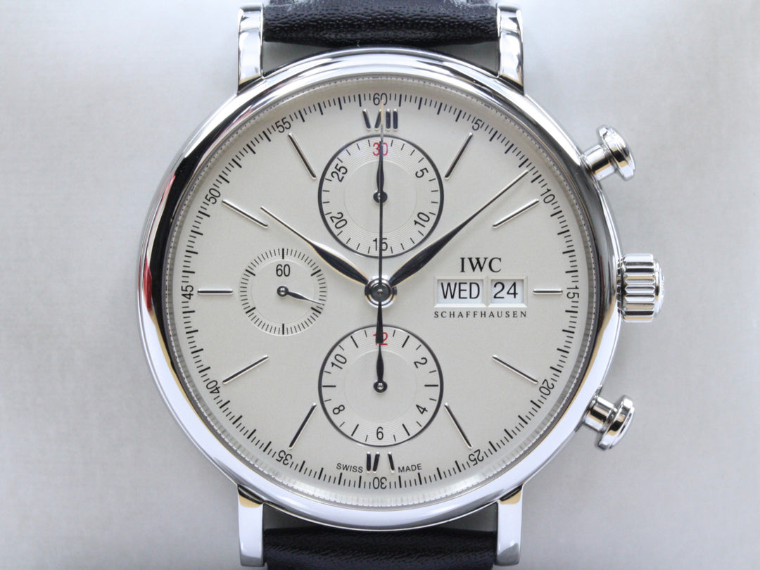 IW391007_IWC_Portofino_Chronograph_Leder_White_Dial_Silve_Hands_Fullset_2015_1-scaled