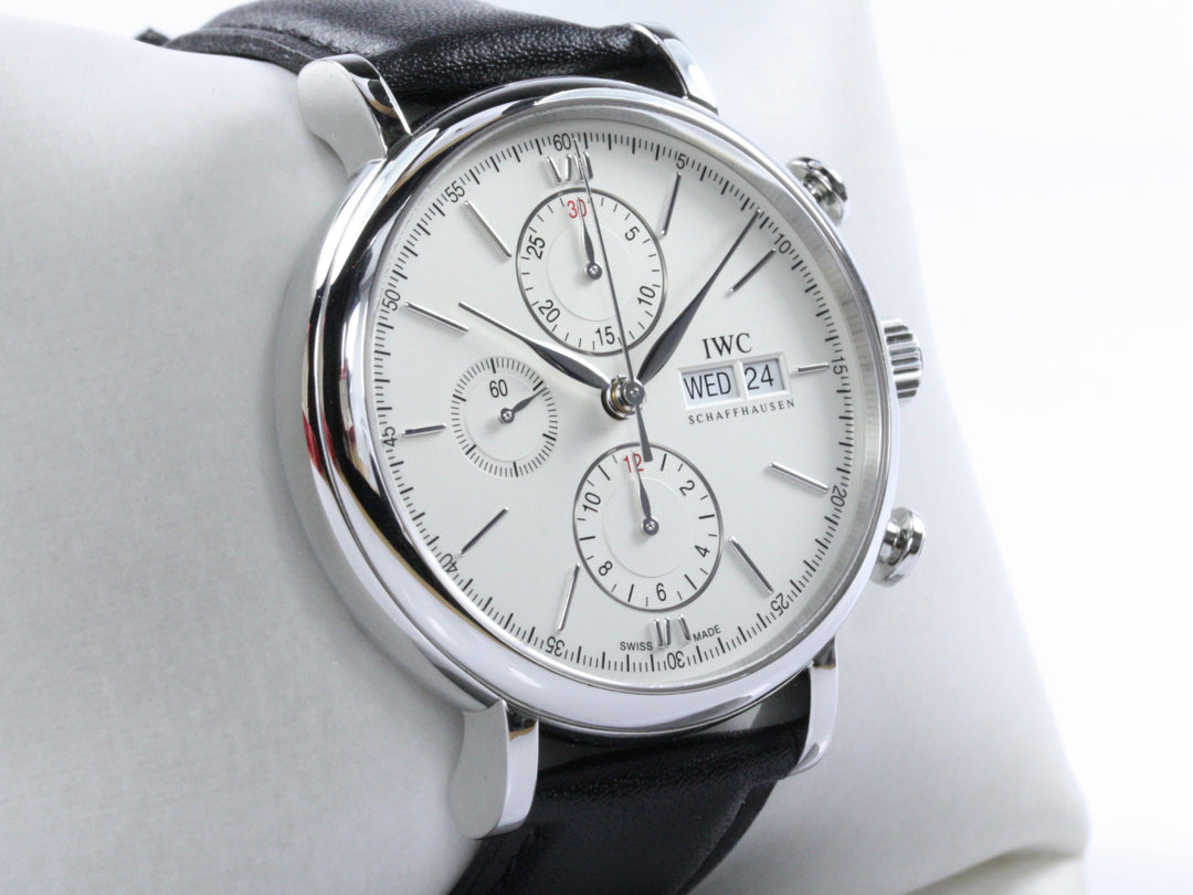 IW391007_IWC_Portofino_Chronograph_Leder_White_Dial_Silve_Hands_Fullset_2015_6-scaled