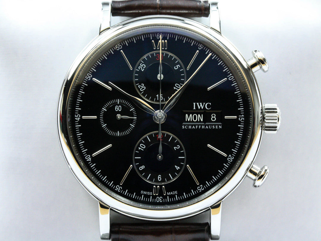 IW391008_IWC_Portofino_Chronograph_Black_Dial_Serial_5189XXX_Leder_Dornschließe_1