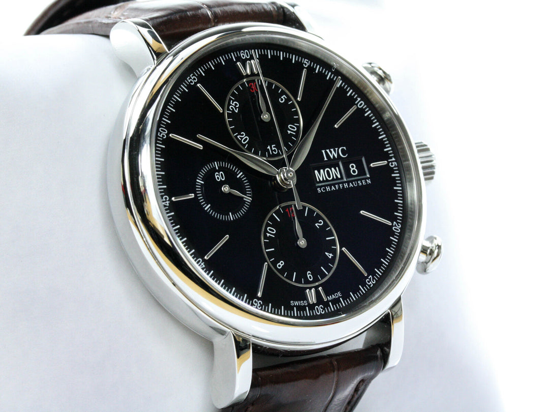 IW391008_IWC_Portofino_Chronograph_Black_Dial_Serial_5189XXX_Leder_Dornschließe_3
