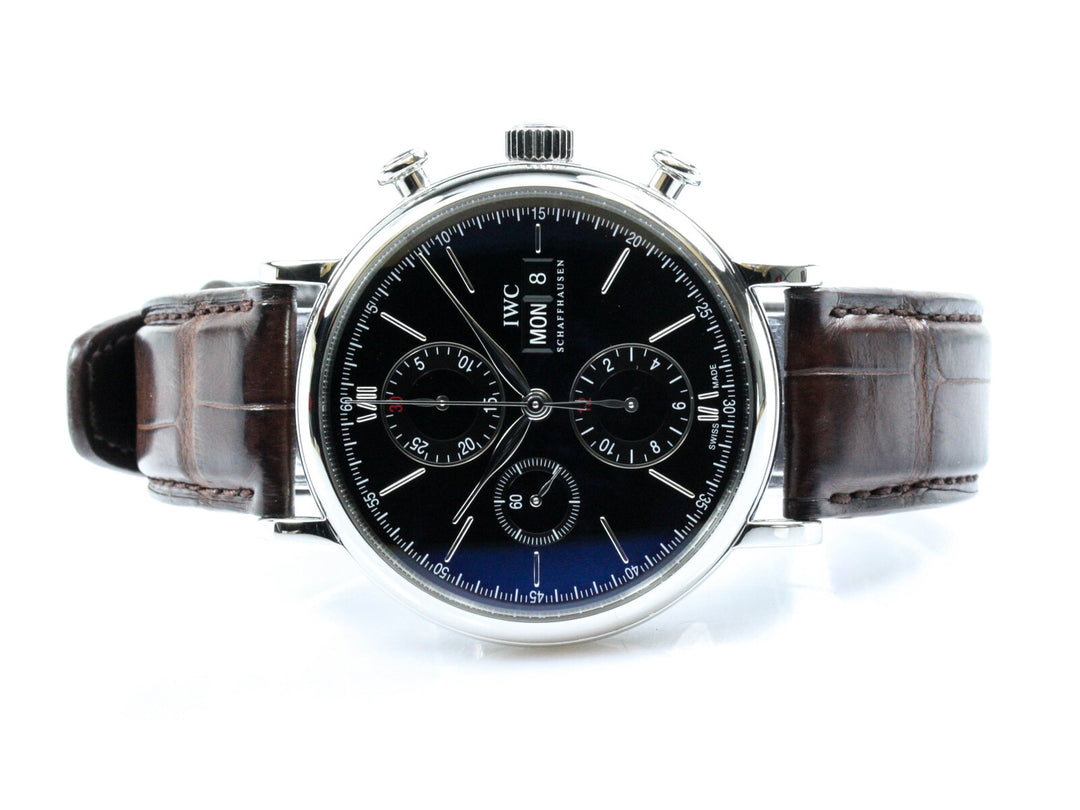 IW391008_IWC_Portofino_Chronograph_Black_Dial_Serial_5189XXX_Leder_Dornschließe_8
