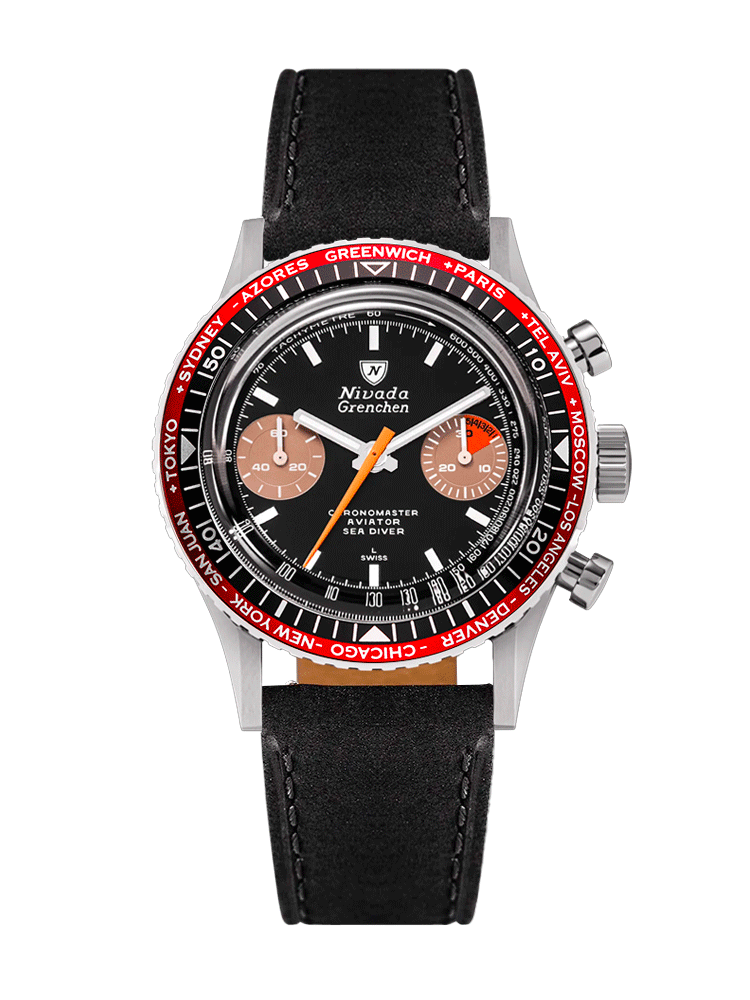 Nivada Grenchen Chronomaster White Orange Boy Inter.Bezel Manual 86012WM – Ansicht 2