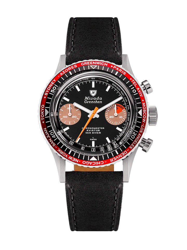 Nivada Grenchen Chronomaster White Orange Boy Inter.Bezel Manual 86012WM – Ansicht 2
