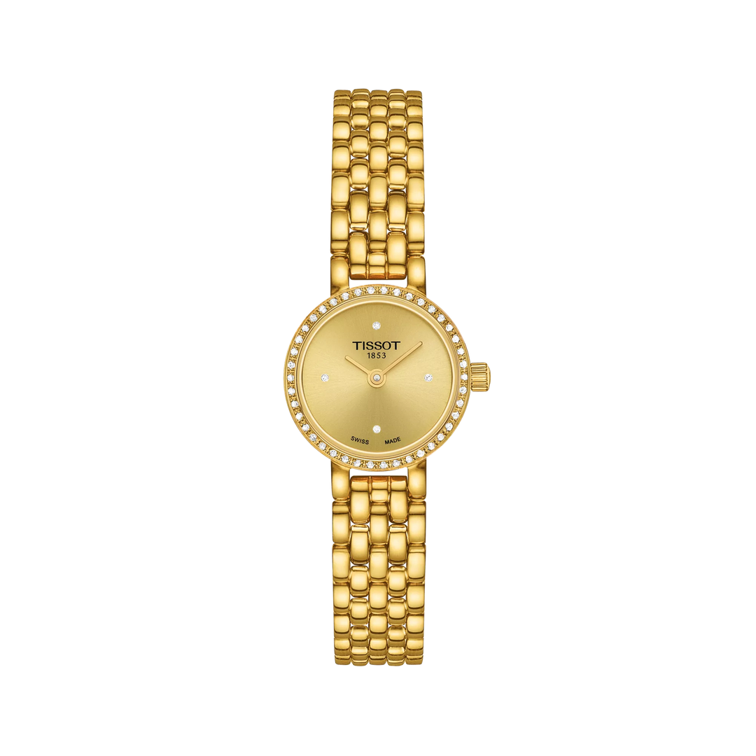 Tissot Lovely Round 19,5mm T140.009.63.026.00 - Zifferblatt Champagner, Armband PVD-Beschichtung