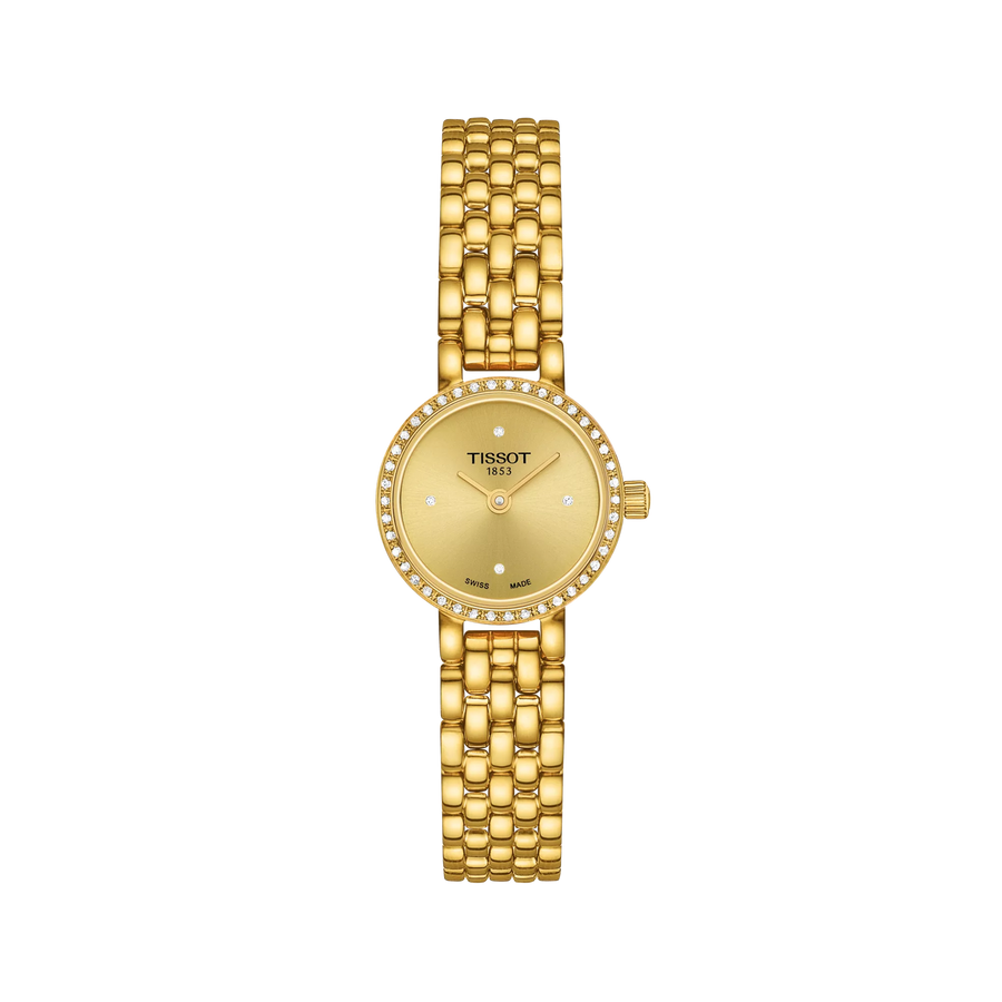 Tissot Lovely Round 19,5mm T140.009.63.026.00 - Zifferblatt Champagner, Armband PVD-Beschichtung