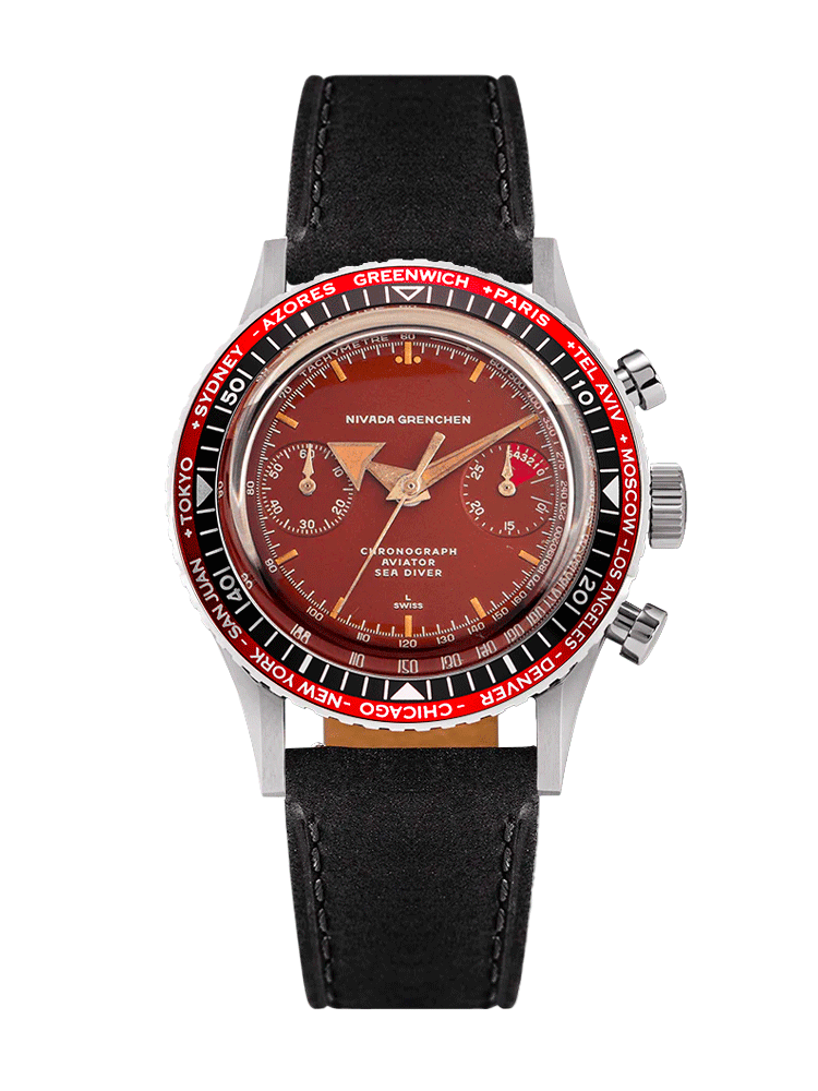 Nivada Grenchen Chronomaster Broad Arrow Tropical Inter.Bezel Manual 85007M – Ansicht 2