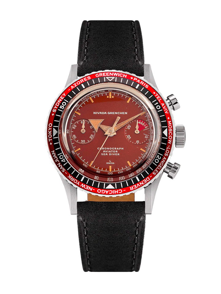 Nivada Grenchen Chronomaster Broad Arrow Tropical Inter.Bezel Manual 85007M – Ansicht 2