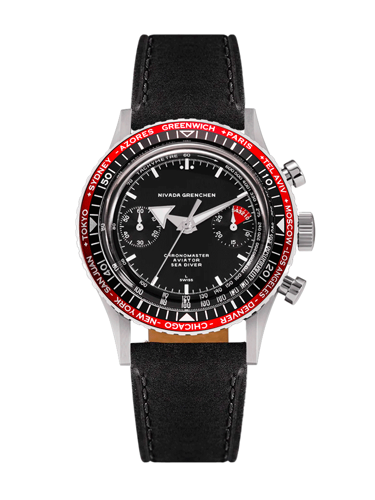 Nivada Grenchen Chronomaster White Broad Arrow Inter.Bezel Manual 86007WM – Ansicht 5
