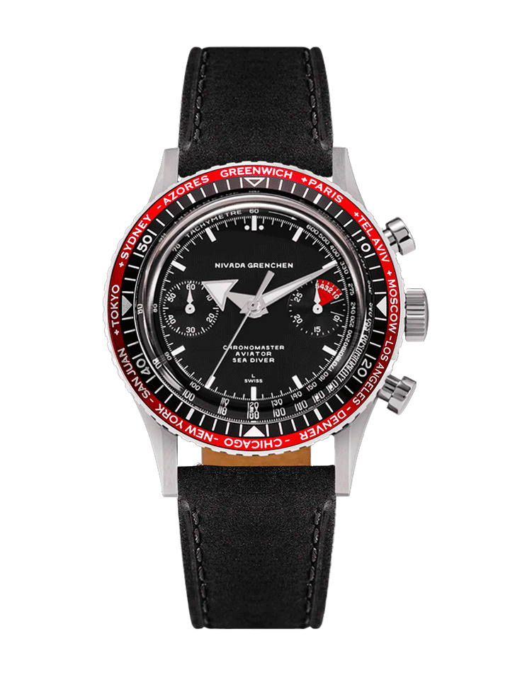 Nivada Grenchen Chronomaster White Broad Arrow Inter.Bezel Manual 86007WM – Ansicht 5
