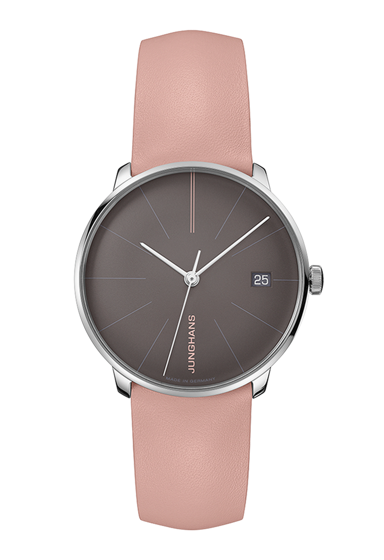 Junghans Meister fein Kleine Automatic 35mm 27/4231.00 - Zifferblatt Grau, Armband Leder