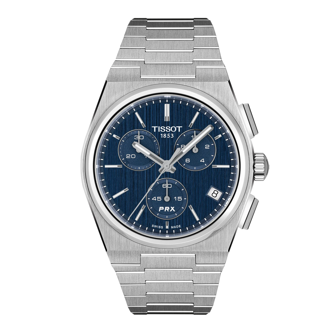 Tissot PRX Chronograph 41mm T137.417.11.041.00 - Zifferblatt Blau, Armband Stahl