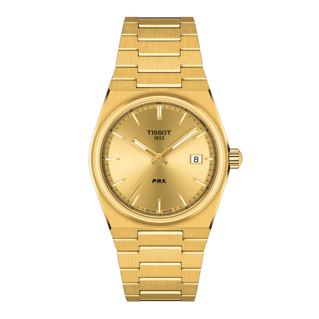 Tissot PRX 34,6mm T137.210.33.021.00 - Zifferblatt Champagner, Armband Stahl mit PVD-Beschichtung